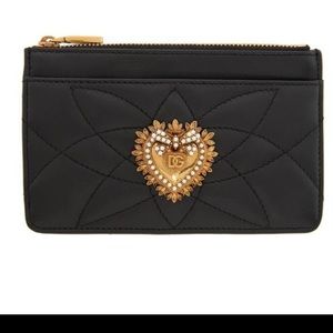 Dolce & Gabbana limited edition Black small devotion zip card holder